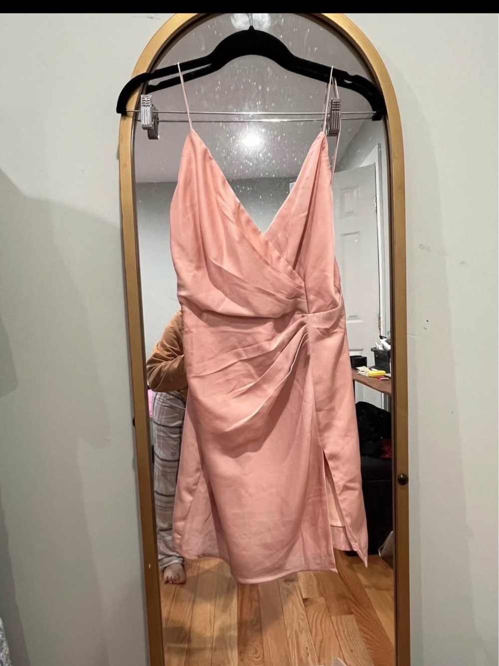 Tobi Blush Pink Spaghetti Strap Wrap Mini Dress (size S) OPEN TO TRADE!